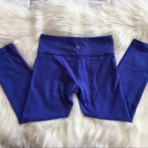 Lululemon Athletica Leggings Crops Indigo Blue 4